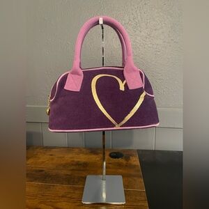 Victoria Secret Purple and Pink Heart Women's Bag